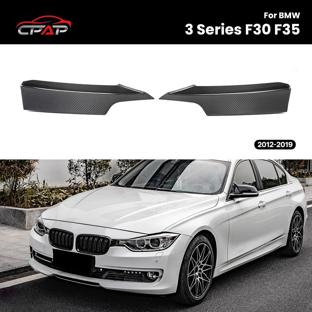 Real Dry Carbon Fiber Front Bumper Splitters Body Kits Car Accessories For BMW 3 Series F30 F35 MP Style 2012-2019