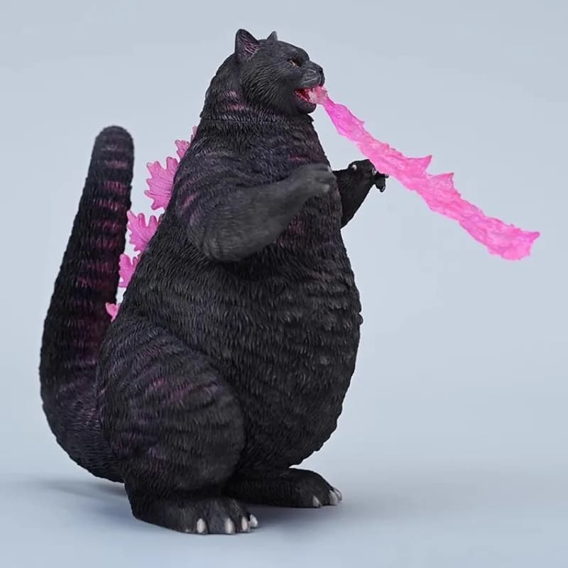 Goth Meow figure, simulated cat creative ornament animal model doll orange cat trend toy