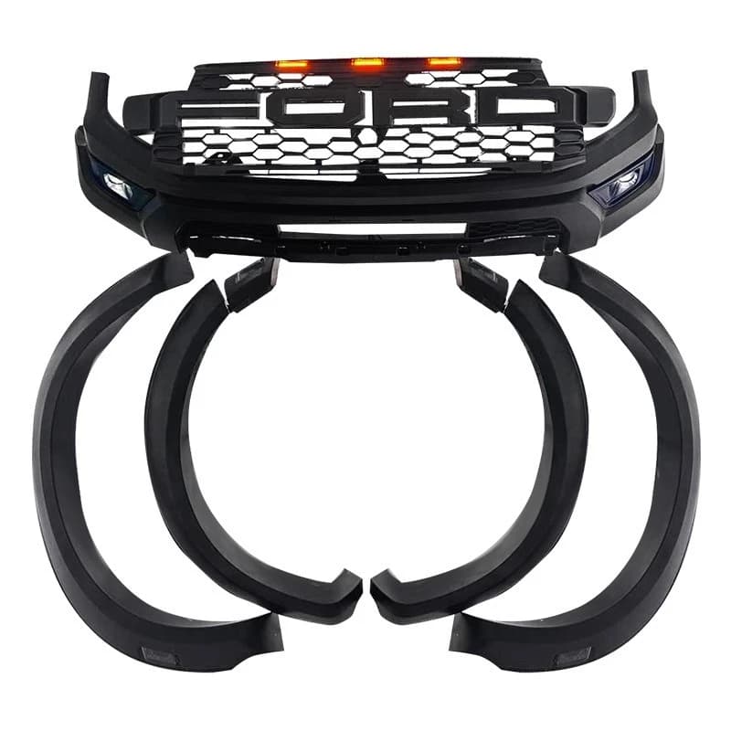 Suitable for Ford Ranger to Raptor car front bumper plus middle net whe el eyebrow modification RANGER