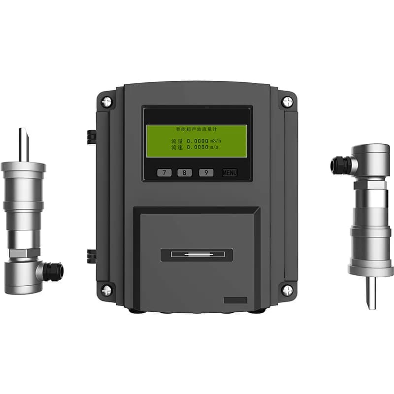 Red Instrument Ultrasonic Flowmeter Portable Wall-mounted Tap Water Handheld Digital Display Ultrasonic Flowmeter