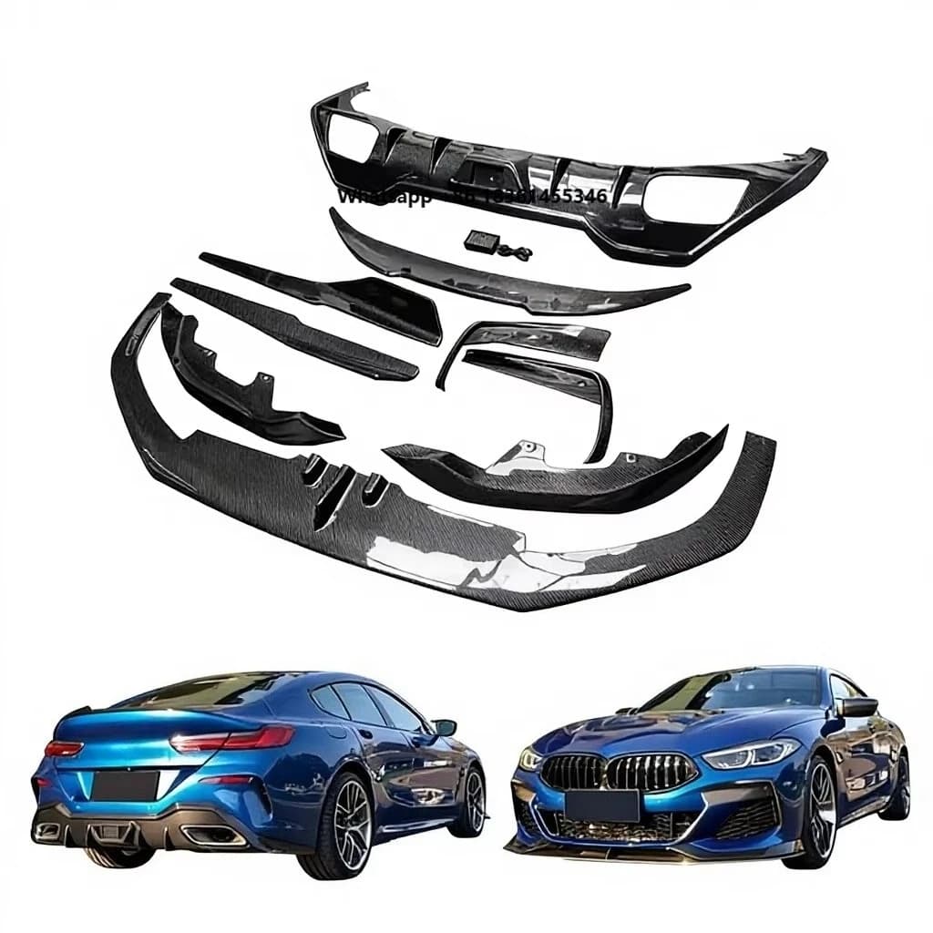 For  8 Series Coupe 4 Door G14 G15 G16 2018-2023 Upgrade AC Style Carbon Fiber Front Lip Spoiler Top Quality Body Kit