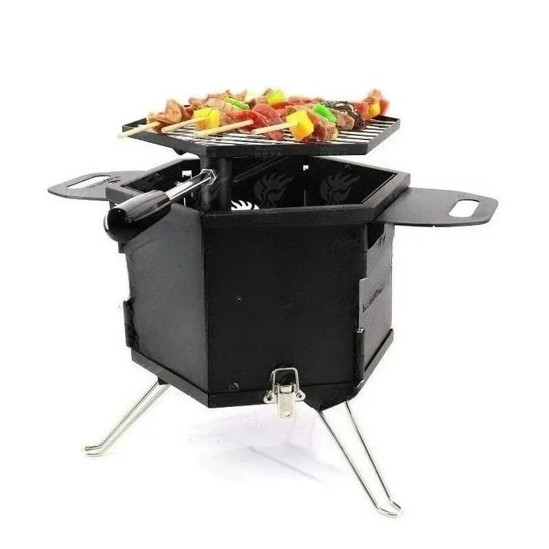 Outdoor camping patio American fire barbecue grill