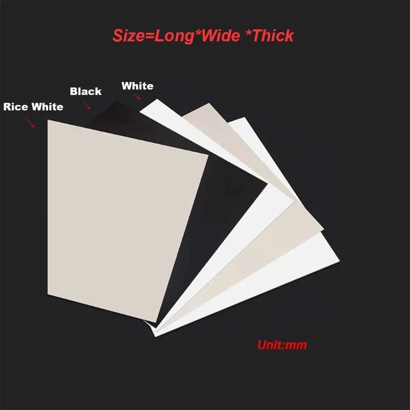 White PVC Hard Sheet Advertising Board Black Soft Ceiling Panel PE Plastic Sheet Custom Cut Service