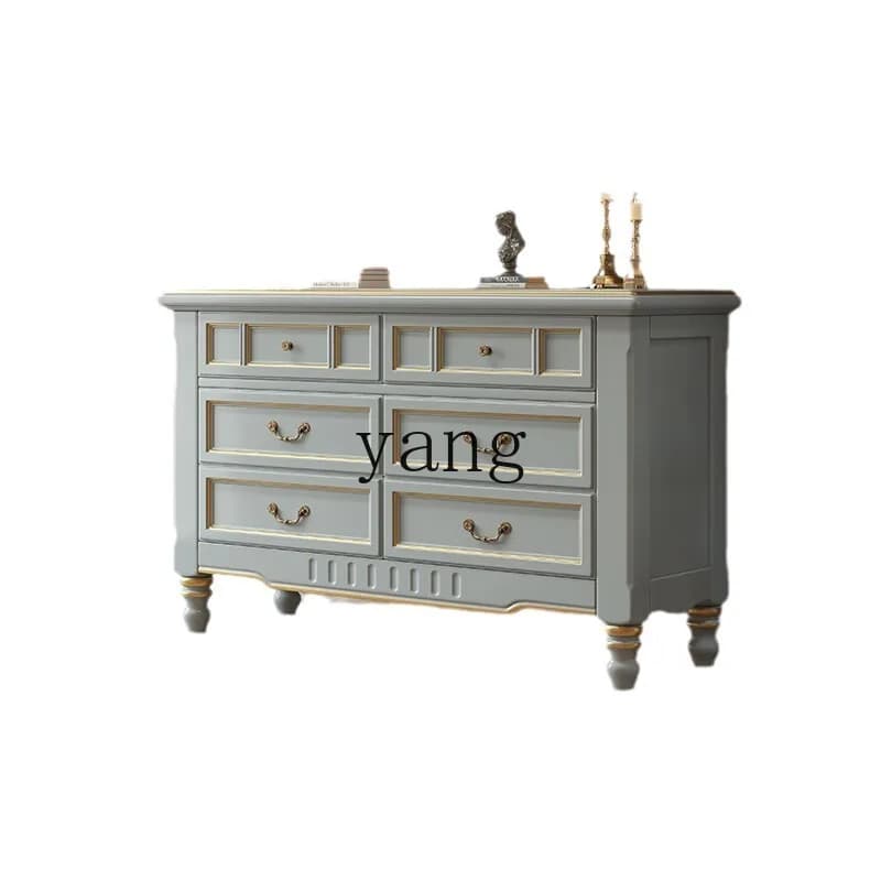 LTT Solid Wood Simple Modern Bedroom Drawer Cabinet 589 Bucket Cabinet Living Room Retro