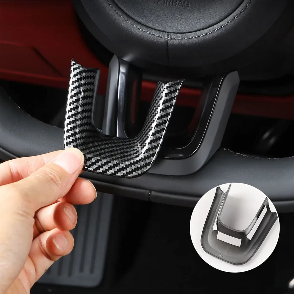 Fit For GEELY ZEEKR 8X 2026 2027 Steering Wheel U-shaped Decorative Sticker ABS Material Car Supplies Personalized Embellishment