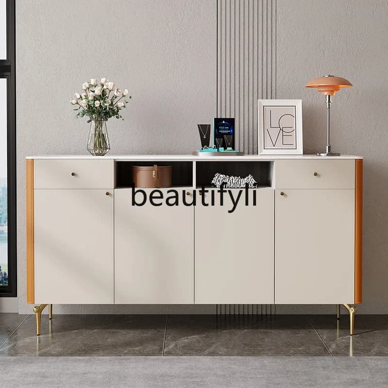 Saddle leather, bedroom storage cabinet, multi-functional drawer, chest cabinet, raised against the wall, TV cabinet R