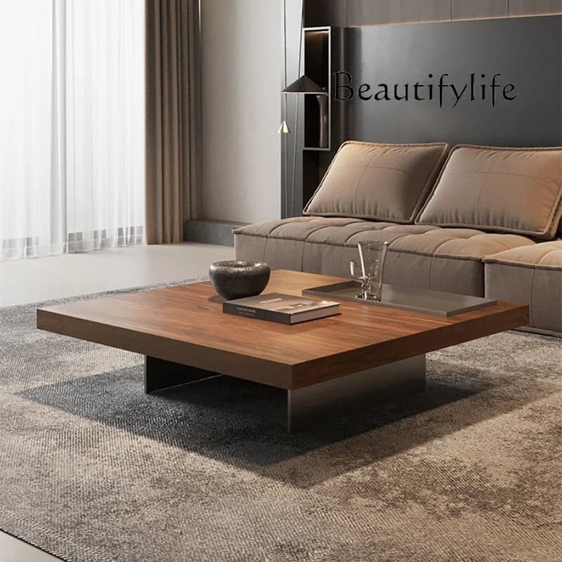 BJ Industrial Aesthetic Coffee Table Organizer Designer Modern Italian Space Saving Side Table Simple Couchtischpatio Furniture