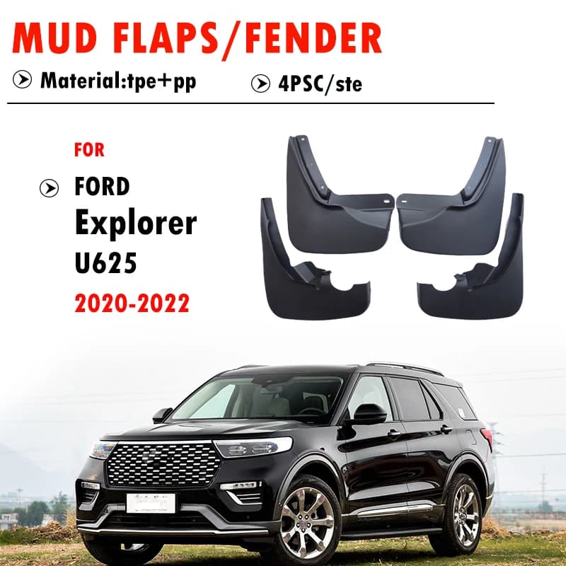 FOR Ford Explorer 2020 2021 2022 Mudguard Fender Mud Flap Guards Splash Mudflaps Car Accessories Mudguards Front Rear 4pcs