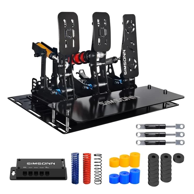 PRO-P3 SI MSONN PRO Pedals PC Gaming Racing Steering Pedals Simulator Pressure Sensor 200KG Load Cell Brake