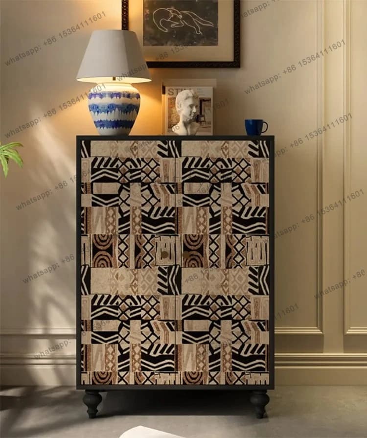 retro style porch cabinet tall storage storage integrated decorative side cabinet