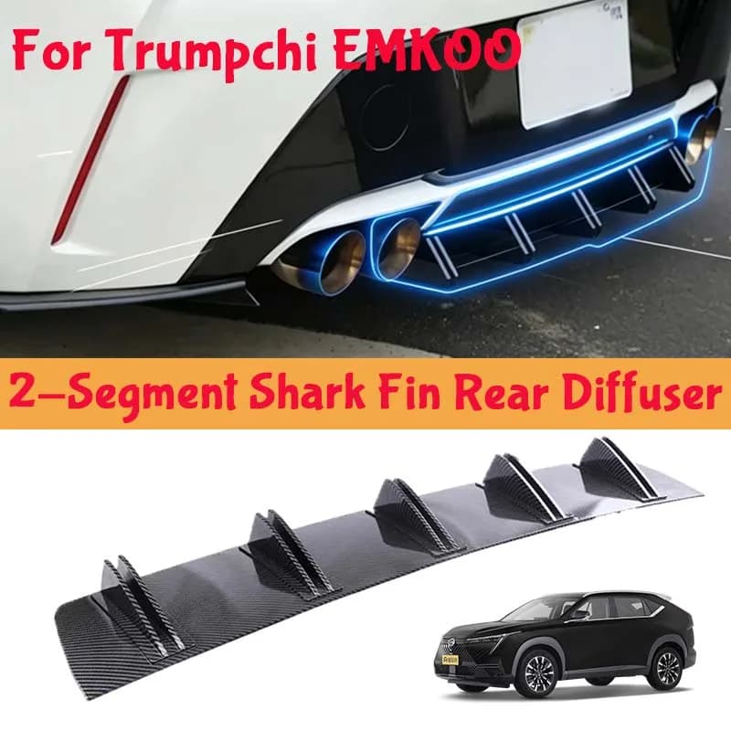 For Trumpchi EMKOO Shark Fin Rear Diffuser Split Chassis Spoiler Auto Aerodynamic Parts Aerodynamic Modification