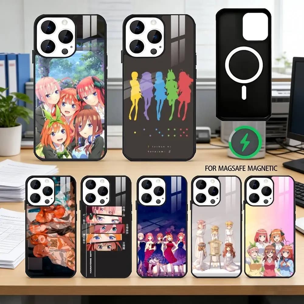 The Quintessential Quintuplets Phone Case For iPhone17,16,15,14,13,12,11Plus,Pro Magnetic For Magsafe Wireless Charging