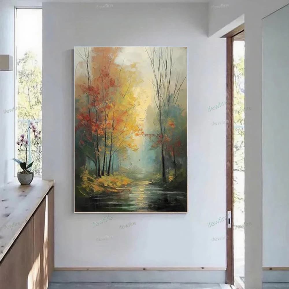 100% Handpainted Flowers Oil Paintings Abstract Canvas Painting Modern Wedding Decor Wall Landscape Pictures Canvas Home Decor