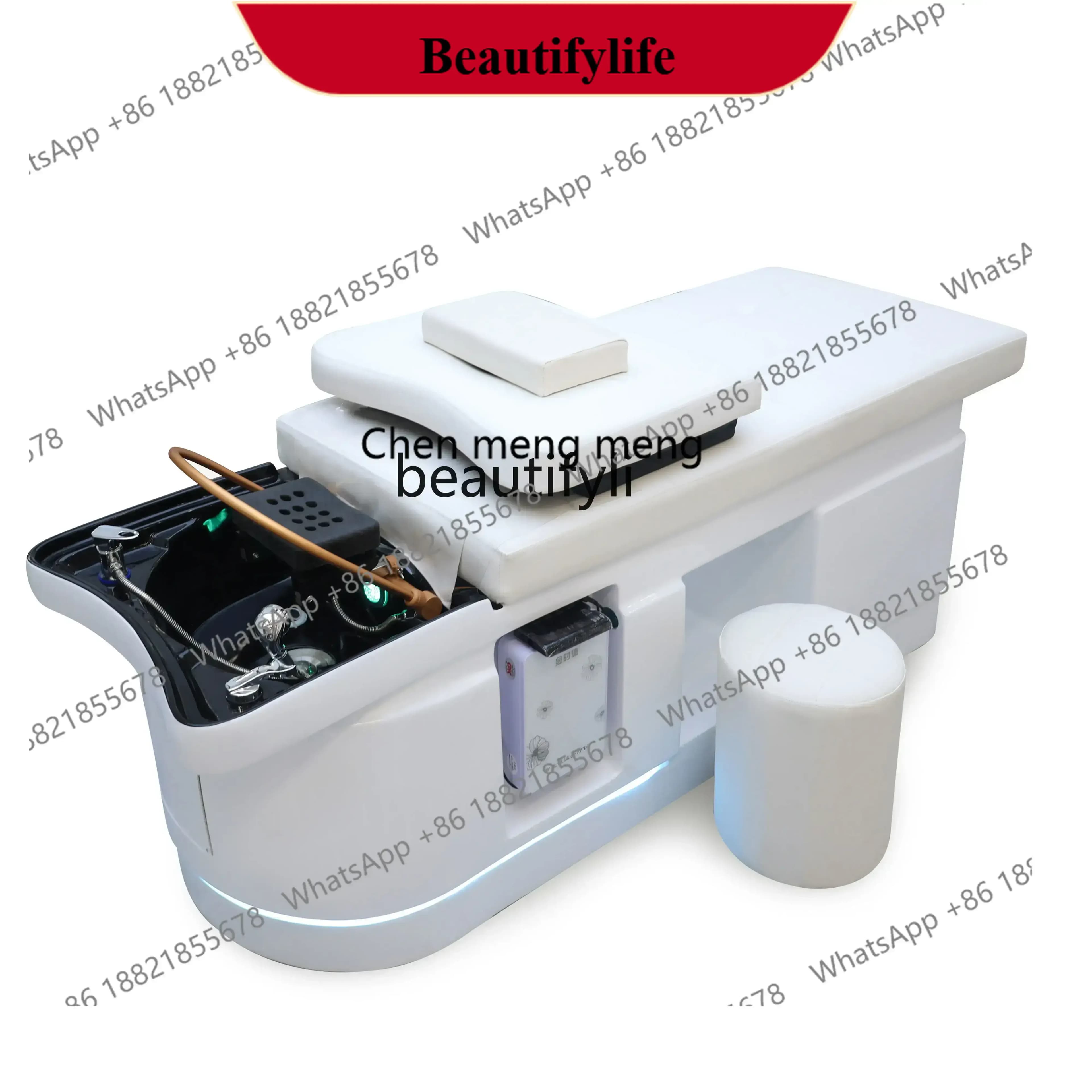 D178 Y Barber Shop Fumigation Head Therapy Shampoo Chair Water Circulation Hair Salon Fiberglass Massage Massage Couch