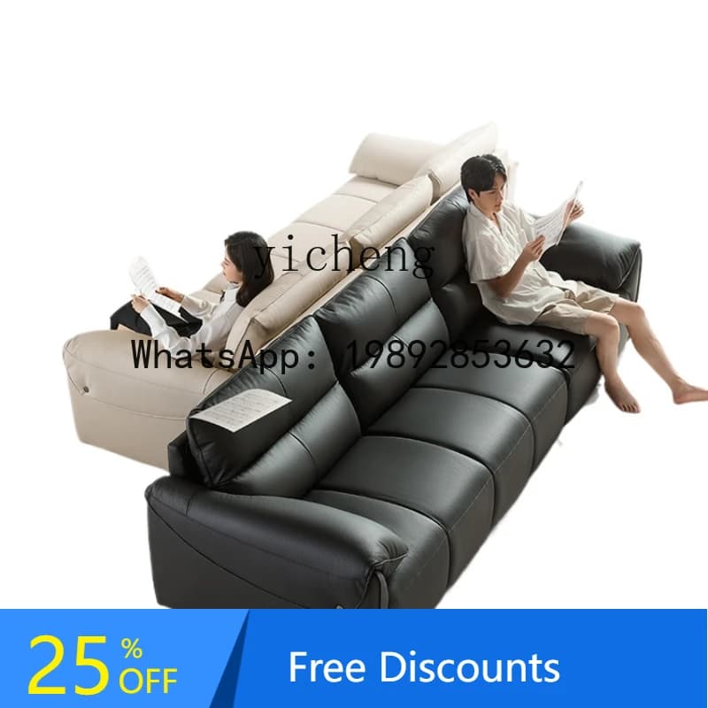 First layer cowhide leather sofa living room piano keys 2024 new big black cow furniture