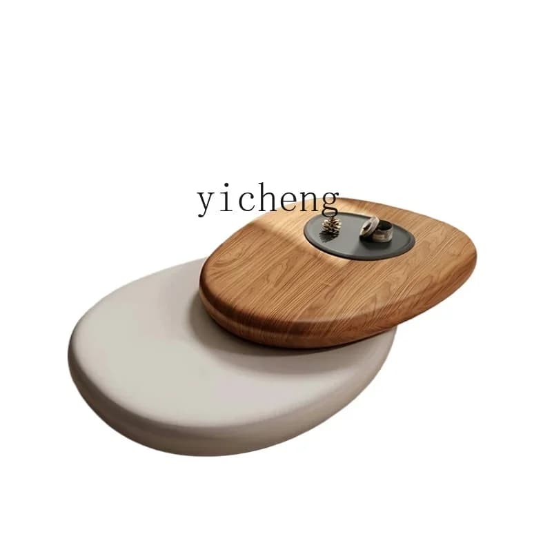 Tea Table Small Apartment Living Room Home Creative Strange Shape Modern Rotating Walnut Tea Tablex28