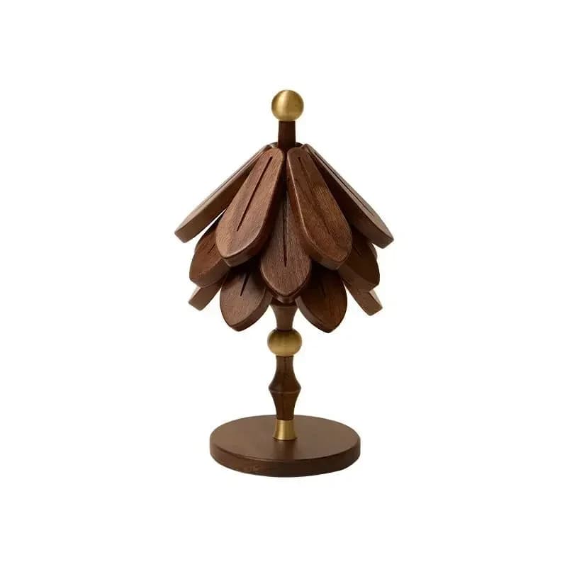 Black walnut creative placemat High temperature resistant restaurant light luxury high-end