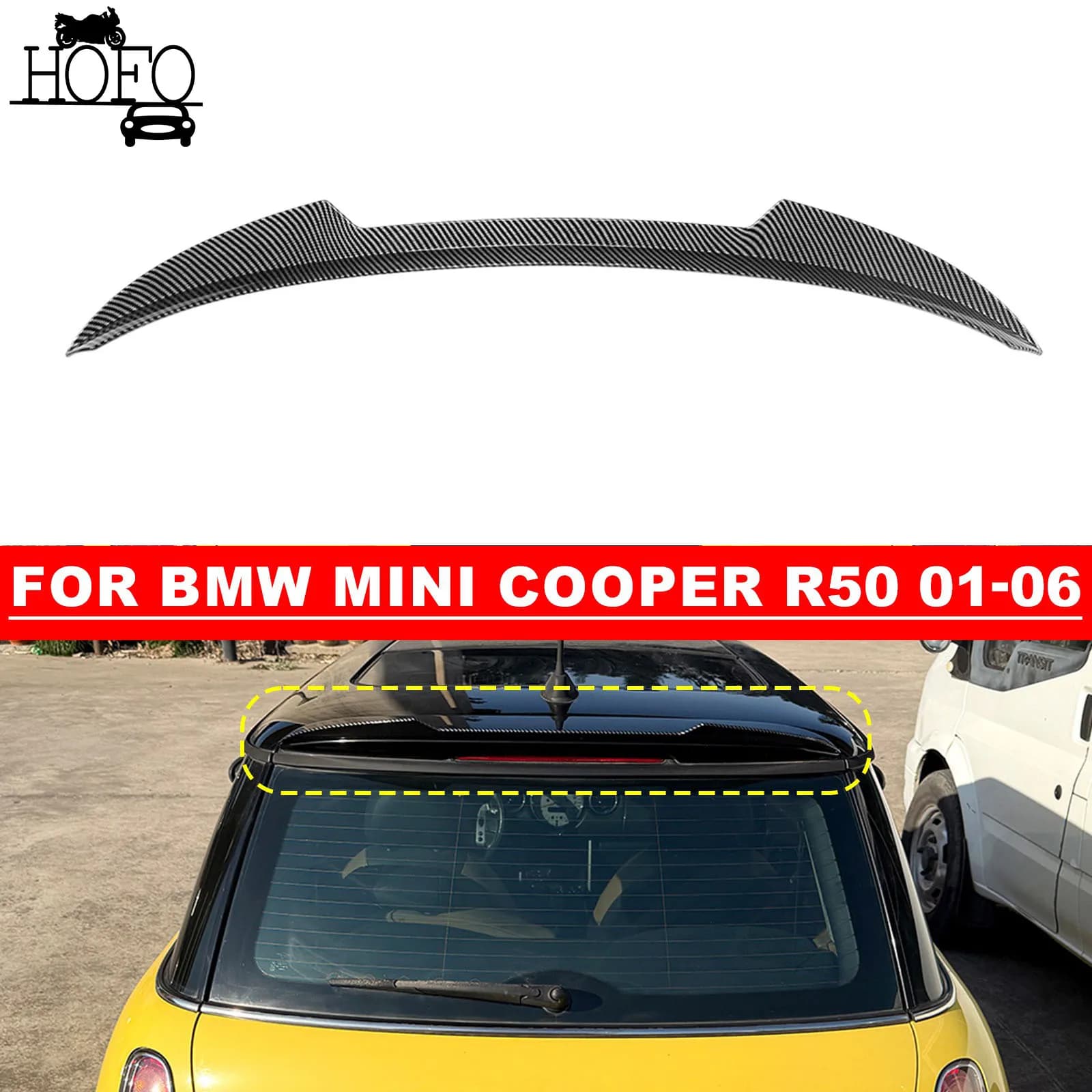 Rear Trunk Spoiler Splitter Wing For MINI Cooper R50 2001-2006 2002 2003 2004