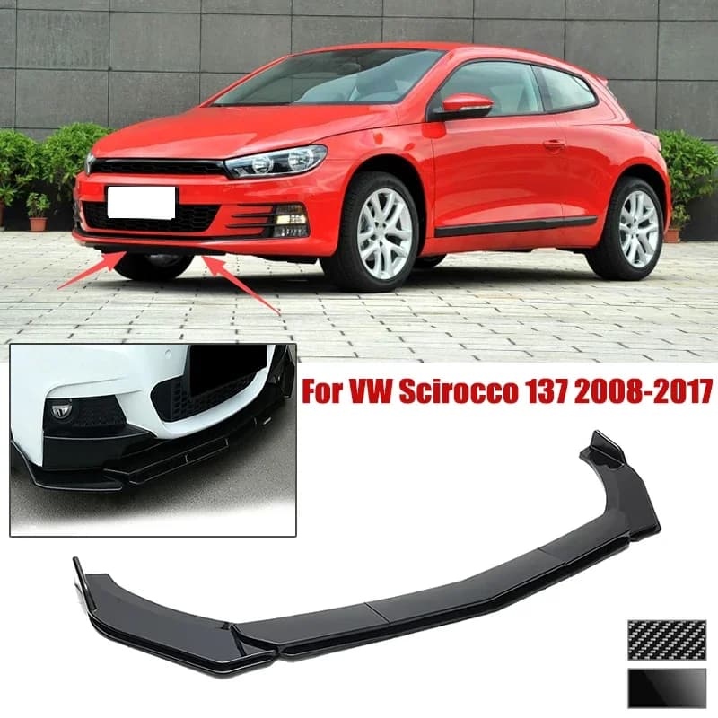 5pcs Front Bumper Shovel For VW Scirocco 137 2008-2017 Spoiler Front Bumper Deflector Anti Scratch Protection Device Accessories