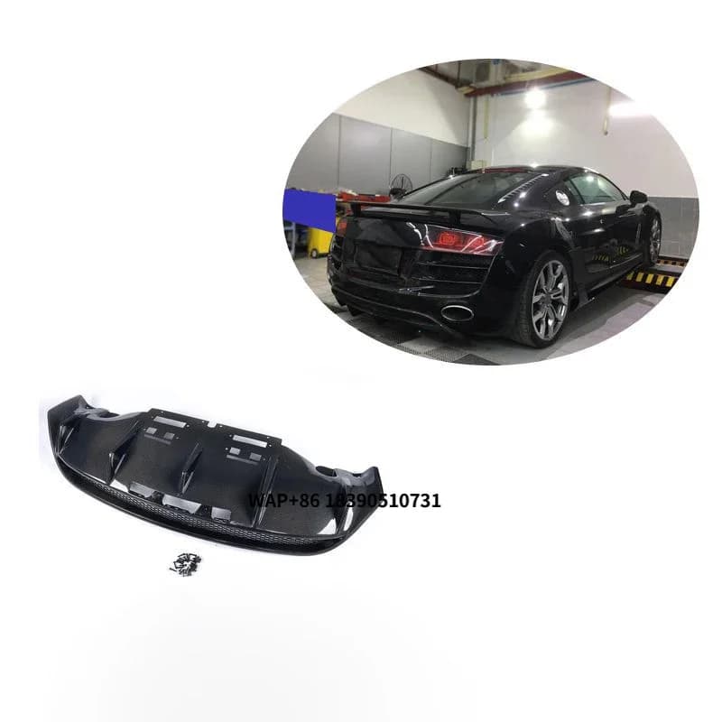 R8 Carbon Fiber Splitter Rear Lip Diffuser Fits for R8 2010-2015