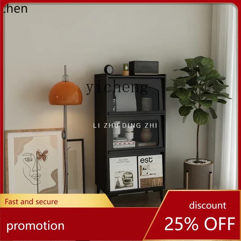 HXL living room locker medieval magazine storage cabinet floor-to-ceiling bookshelf display cabinet with door