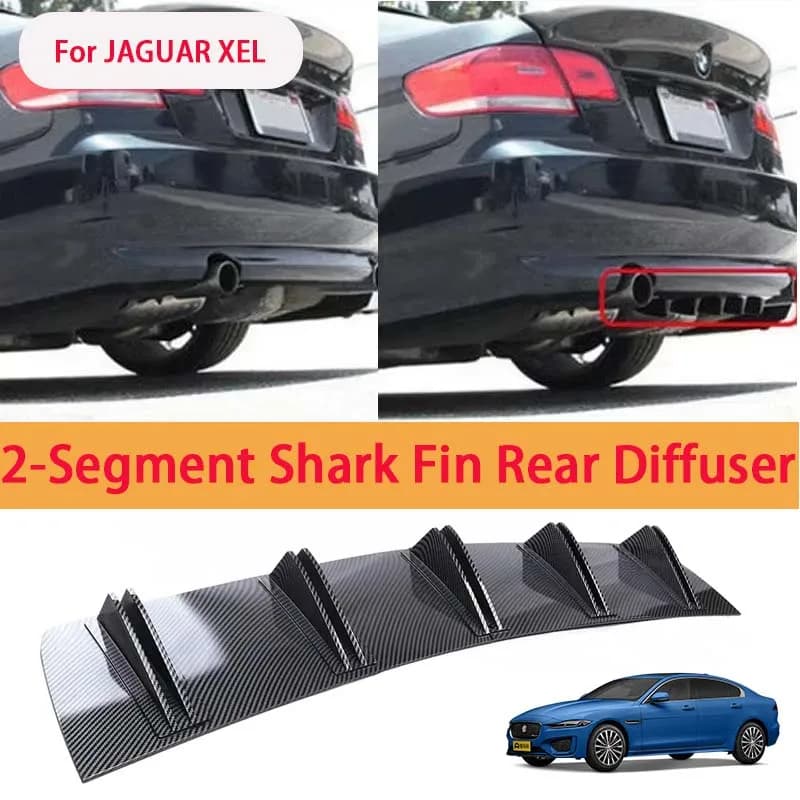 For JAGUAR XEL Shark Fin Rear Diffuser Split Chassis Spoiler Auto Aerodynamic Parts Aerodynamic Modification