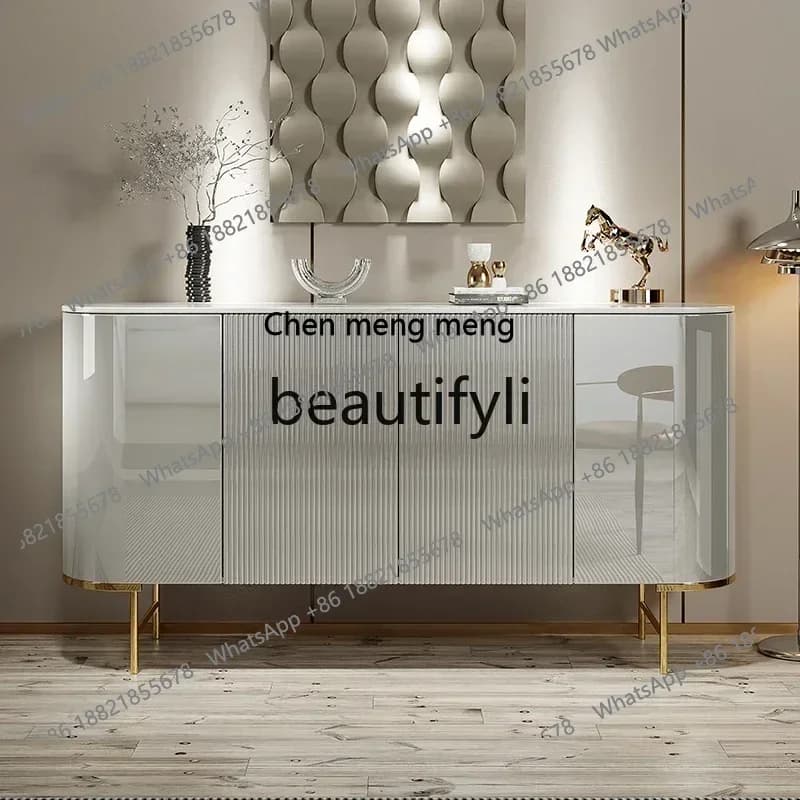 M178 A Light luxury entrance cabinet, rock slab paint door hall decorative cabinet, entrance partition locker