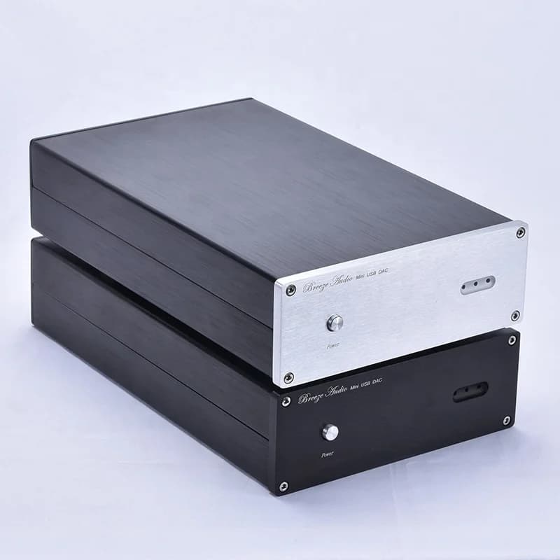 BZ1907 Series Aluminum Case DAC Aluminium Enclosure Stylish Sliver and Black Audio Amplifier Chassis