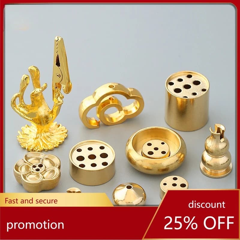CZ copper gourd nine-hole incense plug pure copper mini small incense plug metal incense aromatherapy stove accessories