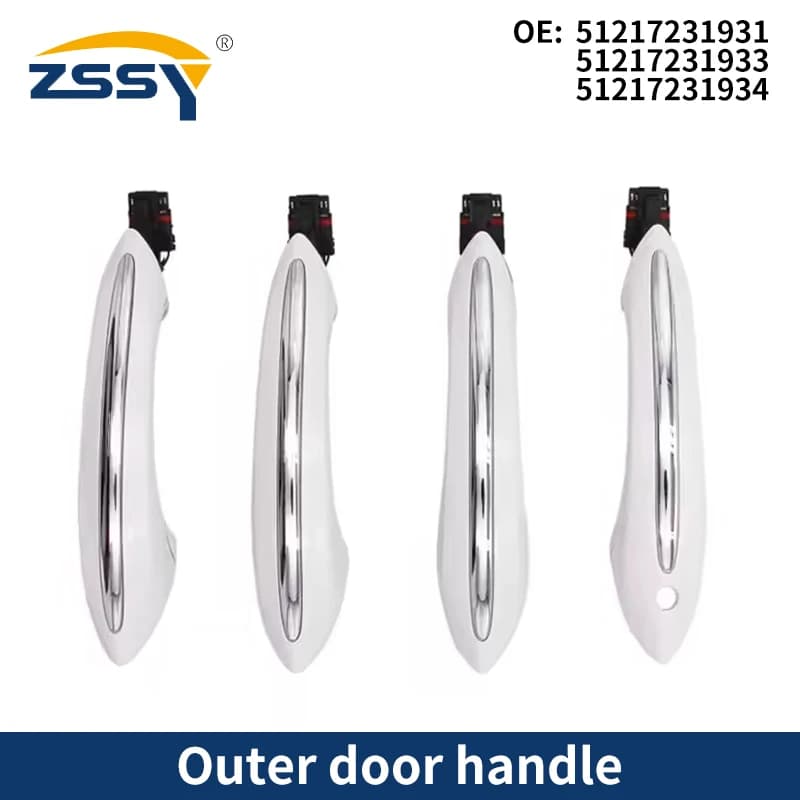 4 PCS Outer Outside Exterior Comfort Access Door Handle Set For BMW 5 6 7 Series F07 F10 F11 F06 F12 F13 F01 F02 51217231931