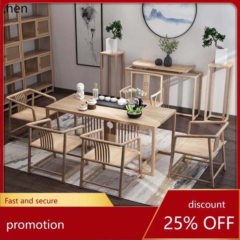 CZ Set Solid Wood Kung Fu Tea Table Tea Set Integrated New Chinese Zen Style Natural Wood Home Tea Table