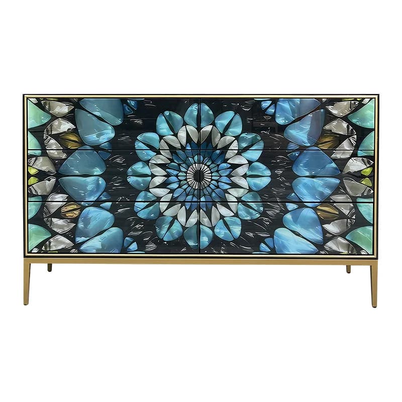 CX light luxury solid wood, bedroom retro storage cabinet, modern living room painted storage, decorative cabinet