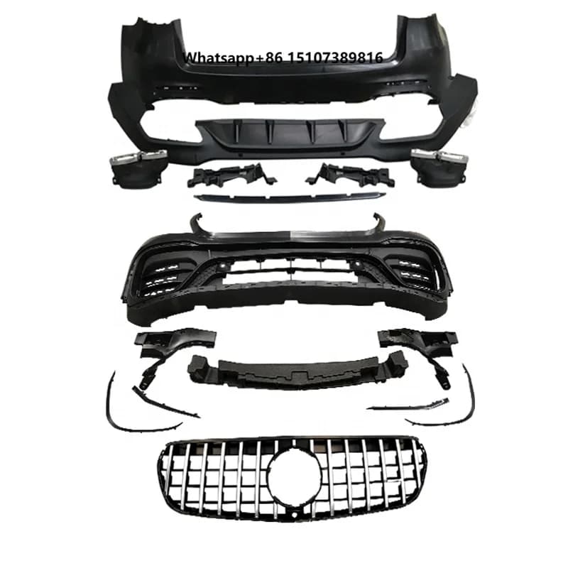 2016-2019 High Guality Car Bumper for Glc Modified GLC63s Body Kit Front Rear Bumper Exhaust Pipe for Glc
