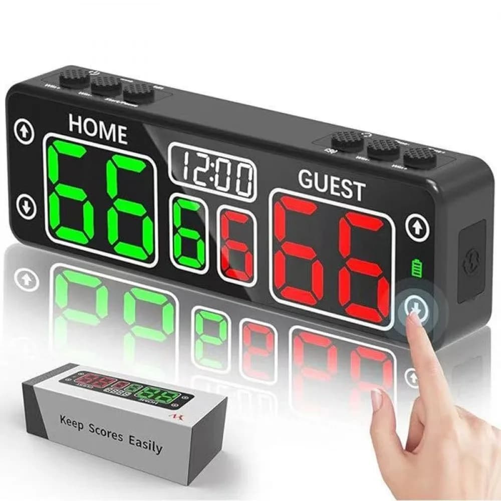 Portable LED Digital Scoreboard with Countdown Timer Rechargeable Scoreboard Electronic Touch Type Scoreboard Sports Competition