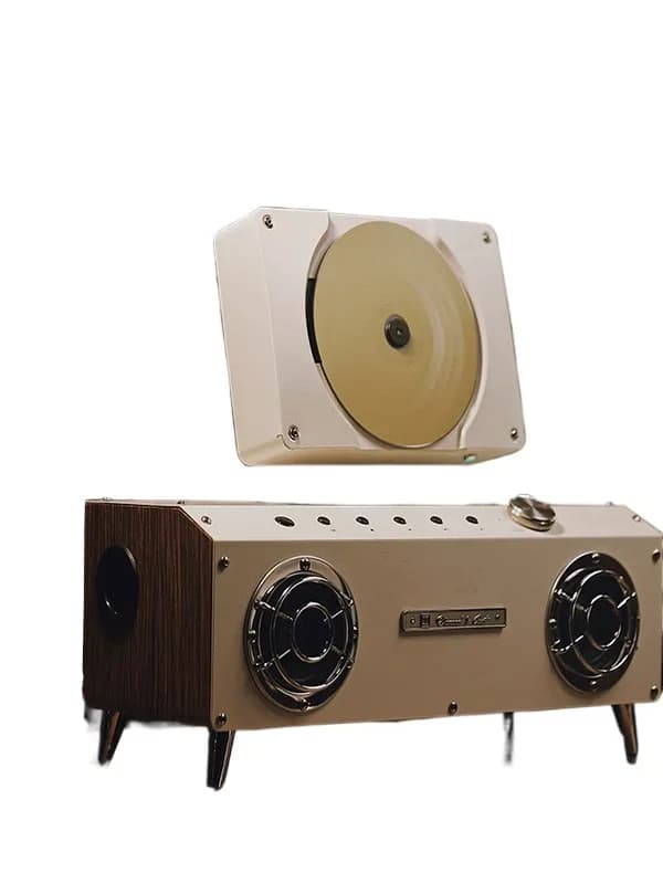 Stone rust CD player bluetooth surround hifi audio integrated album CD player solid wood home versatile