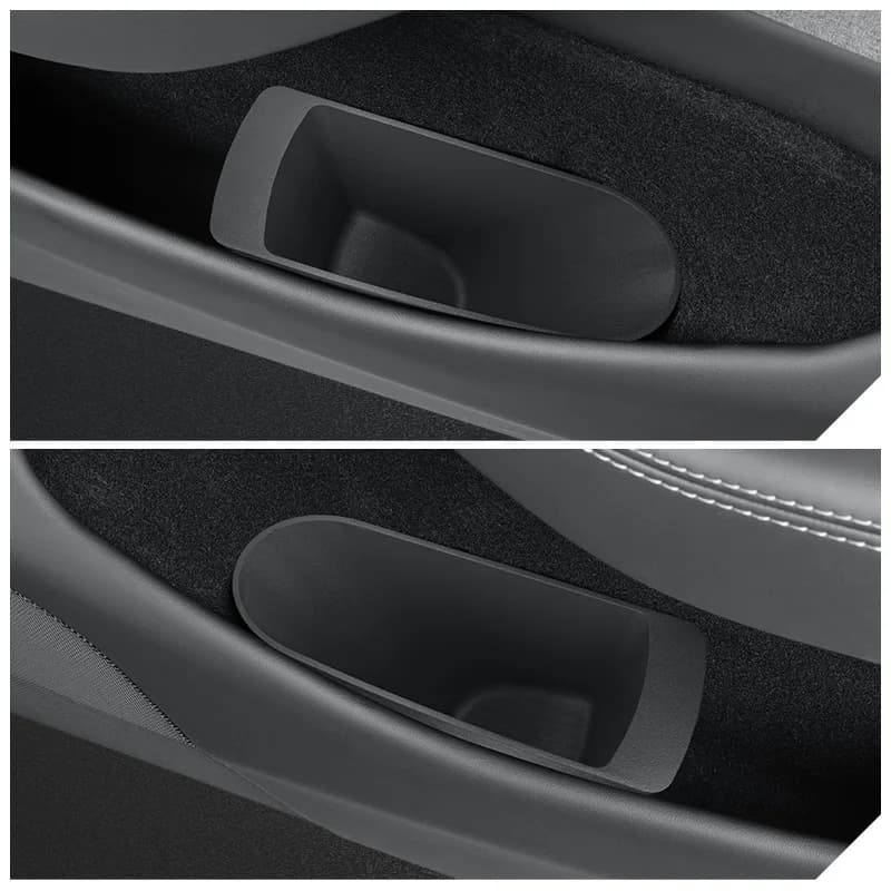 Car Door Storage Box Trash Can For Model 3 Highland Model Y 2023 2024 2025 Car Interior Organizer Container Accessories