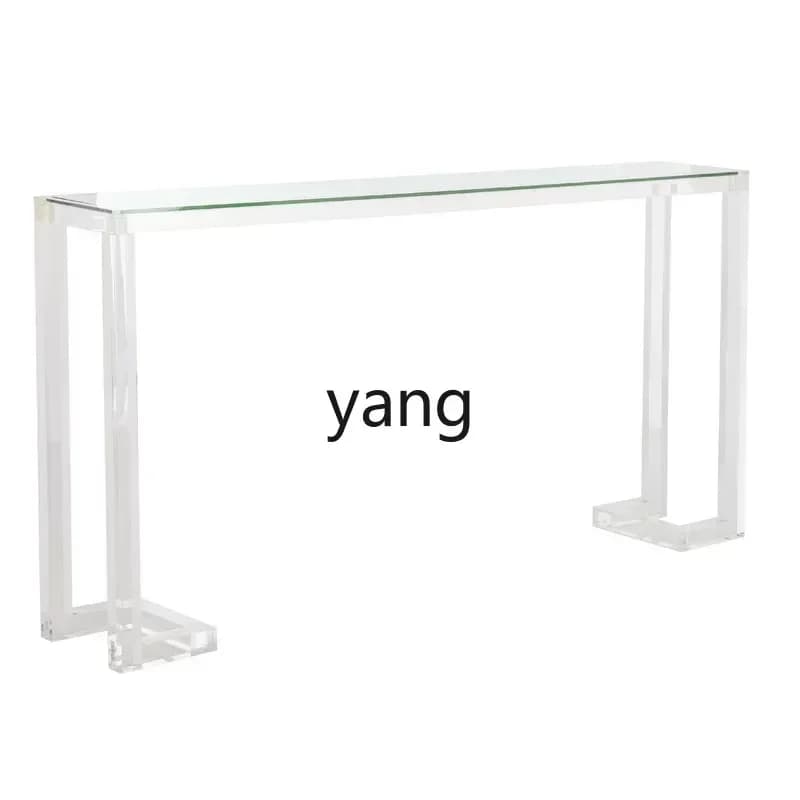 LTT acrylic simple modern high-end glass desk home decoration table transparent wall entrance table