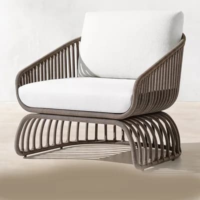 Hotel villa creative rattan chair aluminum rattan outdoor sofa courtyard furniture sun protection waterproof outdoor rattan