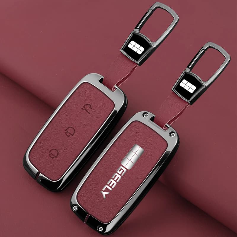 Car Smart Remote Key Case Cover Emblem Zinc Alloy Protection Shell Accessory For Geely EX5 Galaxy Starship 7 EM-i L7 Model E8 E5