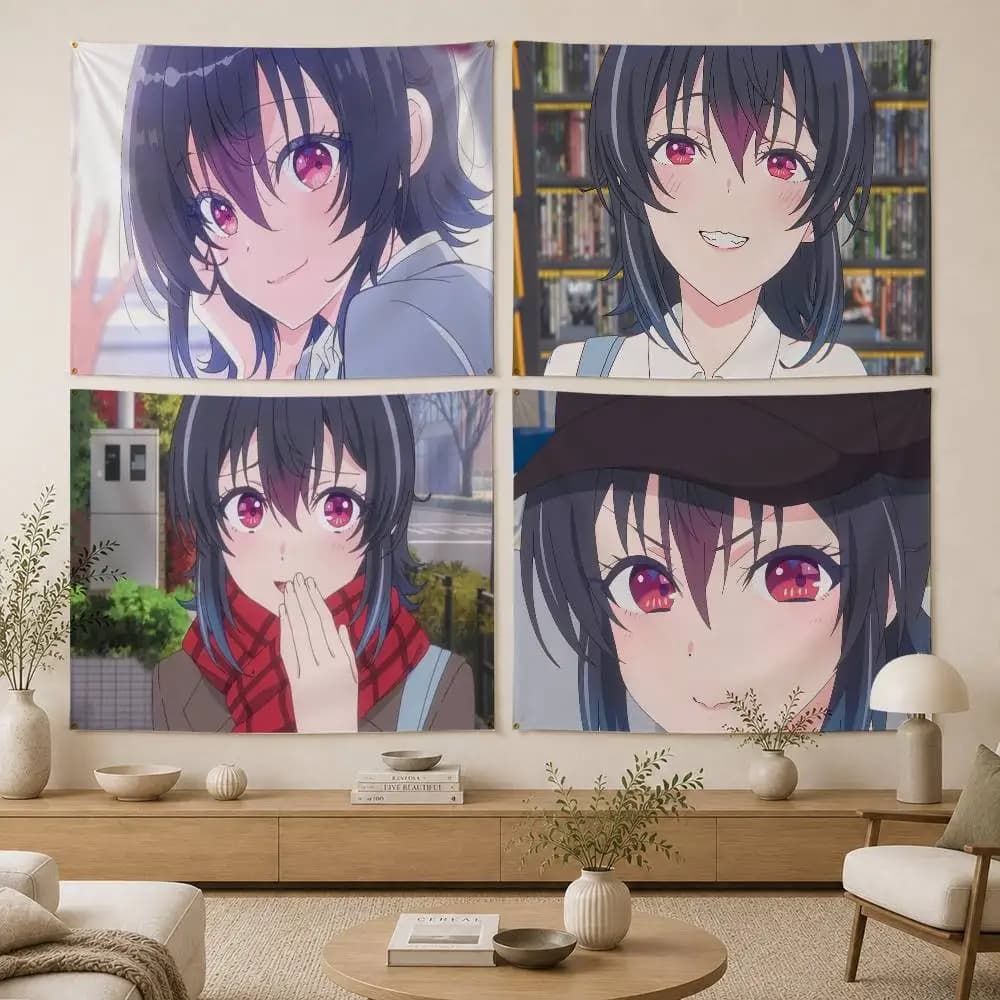 Umi Asanagi I Became Friends Flag Digital Printing Banner for Garage Wall Out Door Decoration