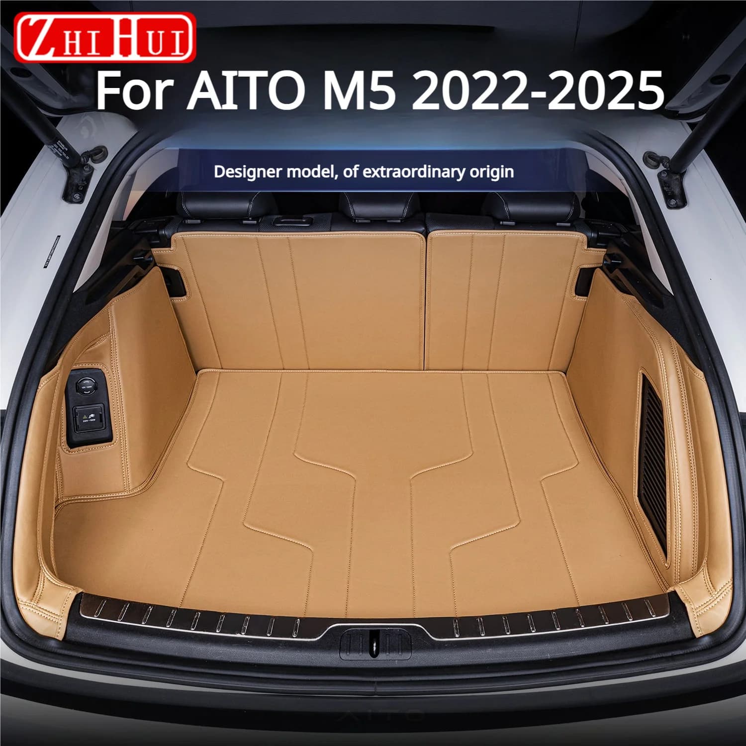 For AITO M5 2022-2025 Car Styling Trunk Mat Leather Backrest Cargo Liner Non-Slip Dustproof Anti-Dirt Cover Interior Accessories