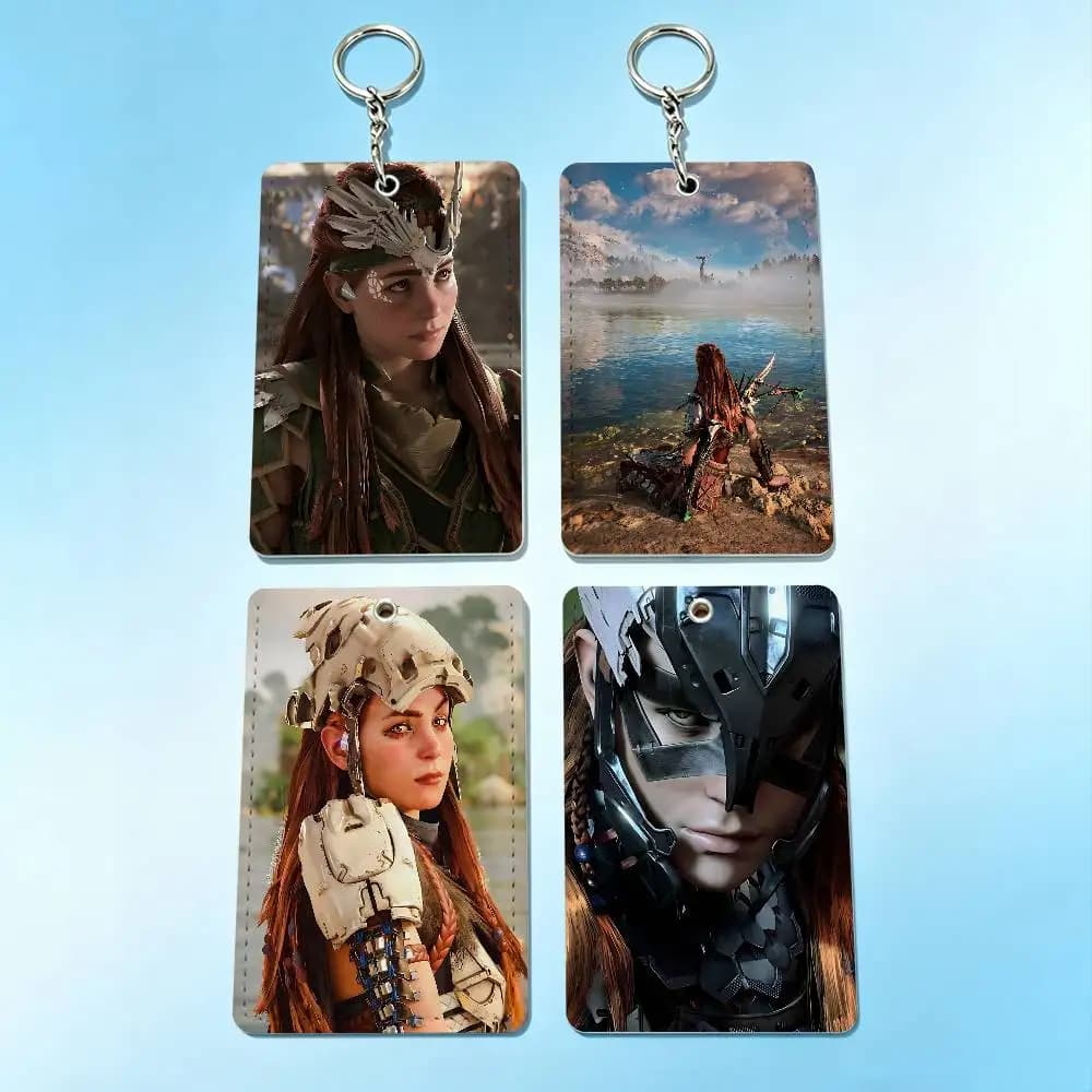 Aloy H-Horizon Z-Zero Dawn Card Holder Keychain Badge Holder Card Pass Hang Rope Lariat Lanyard for Key Rings Accessories Gift