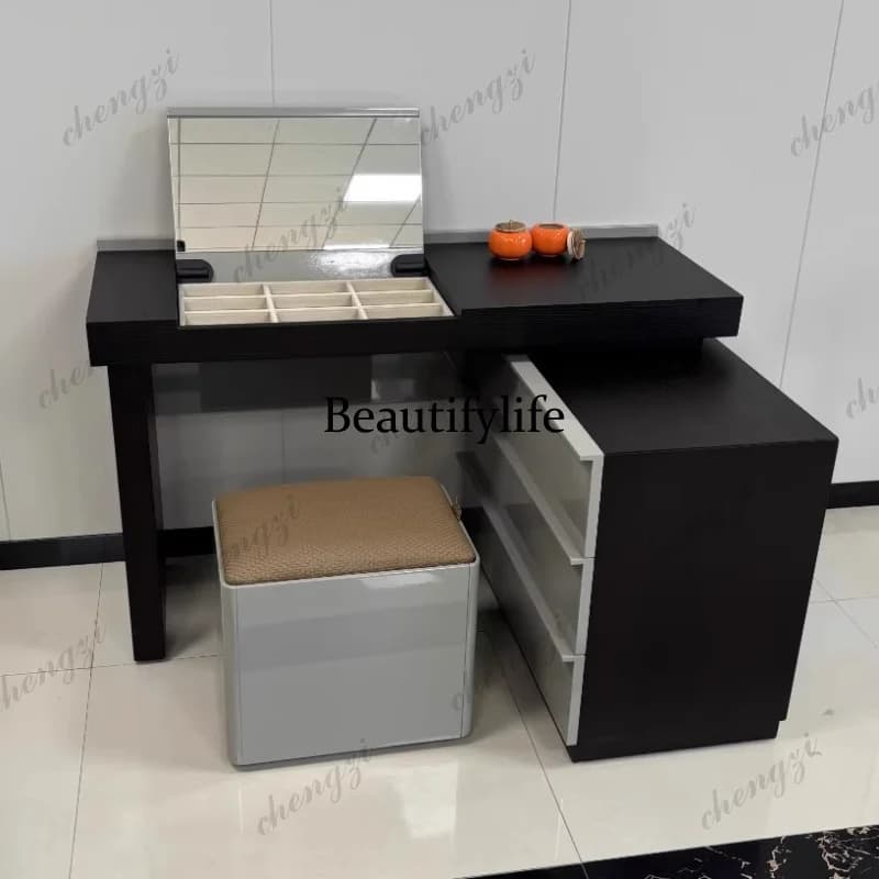 Luxury Italian Dressing Table Storage Black Drawers Europa Dressing Table Modern Drawers Coiffeuse De Chambre Organizer Makeup