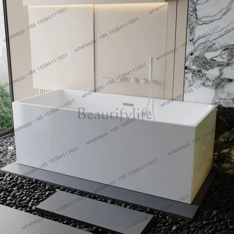 Square bathtub household small apartment Japanese-style seamless acrylic removable bath tub