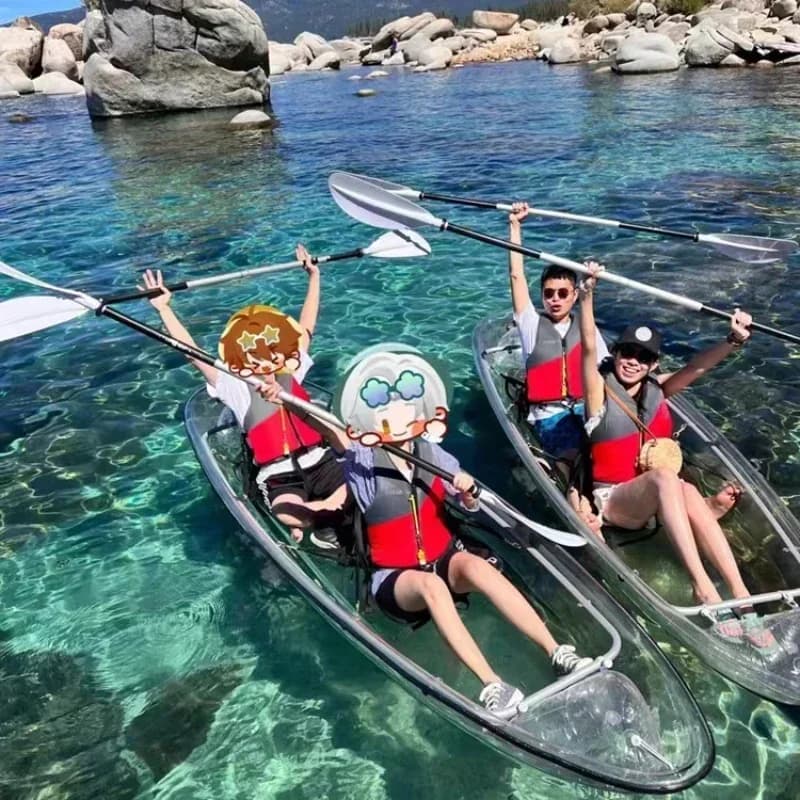 Kayak Boat Polycarbonate Boats Transparent Kayak Cheap Fishing Boat Leisure Rowig Dugout Canoe Factory Direct Selling