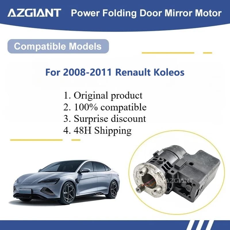 AZGIANT For 2008-2011 Renault Koleos SIDE WING MIRROR FOLDING MOTOR module Motor assembly accessoires voiture Replacement Part