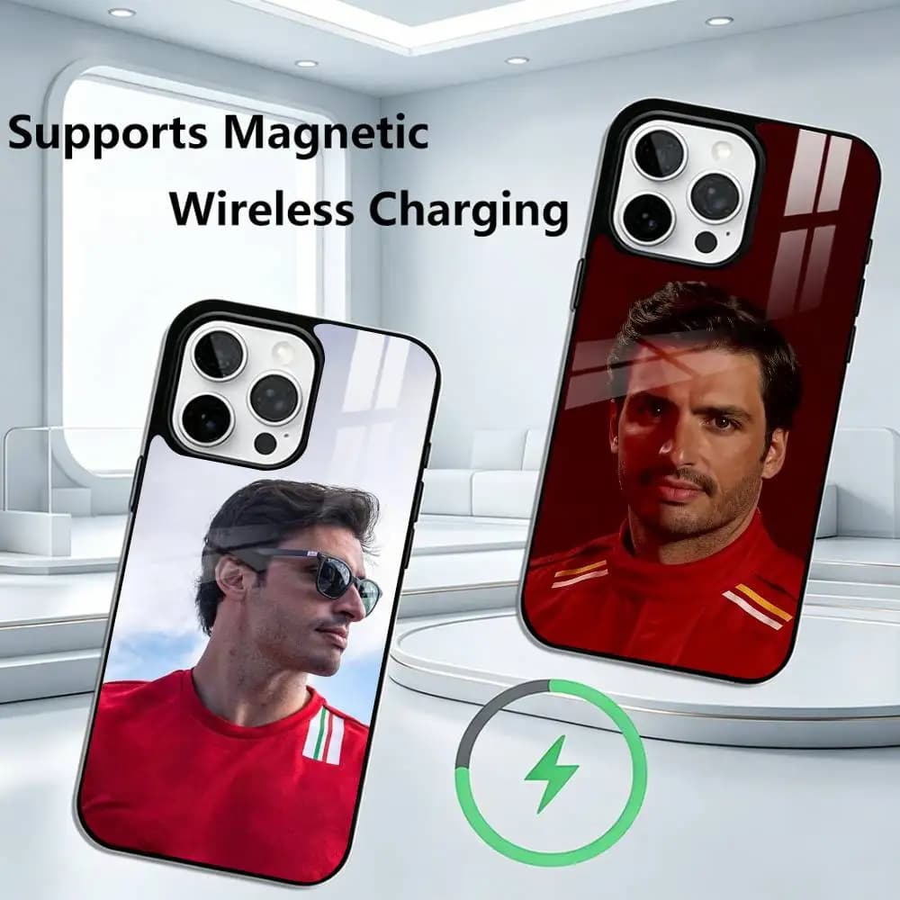 Spain C-Carlos S-Sainz C-CS Phone Case For iPhone18,17,16,15,14,13,12,11 Plus,Pro Supports Magnetic Wireless Charging