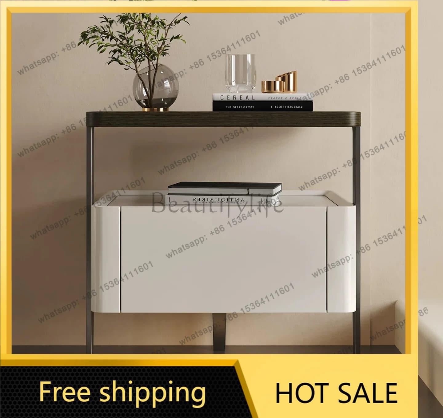 Hot bedside table Modern simple locker Simple storage Simple light luxury bedside table