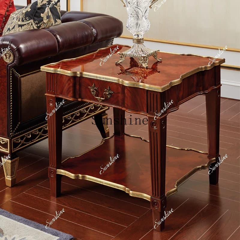 Sofa side few European neoclassical villa storage large coffee table  FT