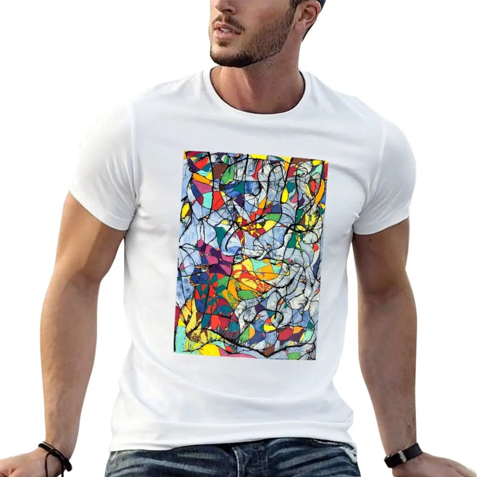 Broken Sky T-Shirt man clothes vintage heavyweight t shirts for men